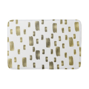 Tapis De Bain Pinceau moderne or cuivre bronze étincelle