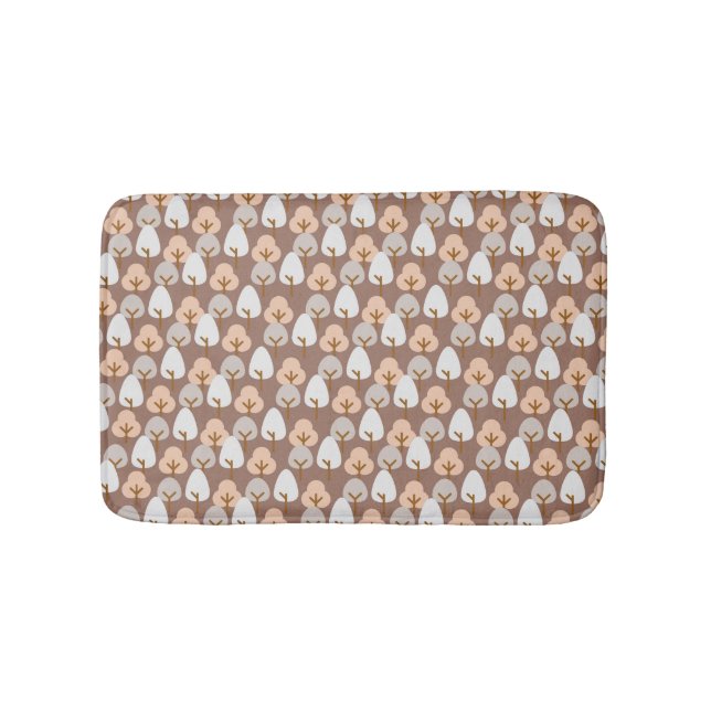 Tapis De Bain Pine Trees Botanique Motif Rustique Automne Automn (Devant)