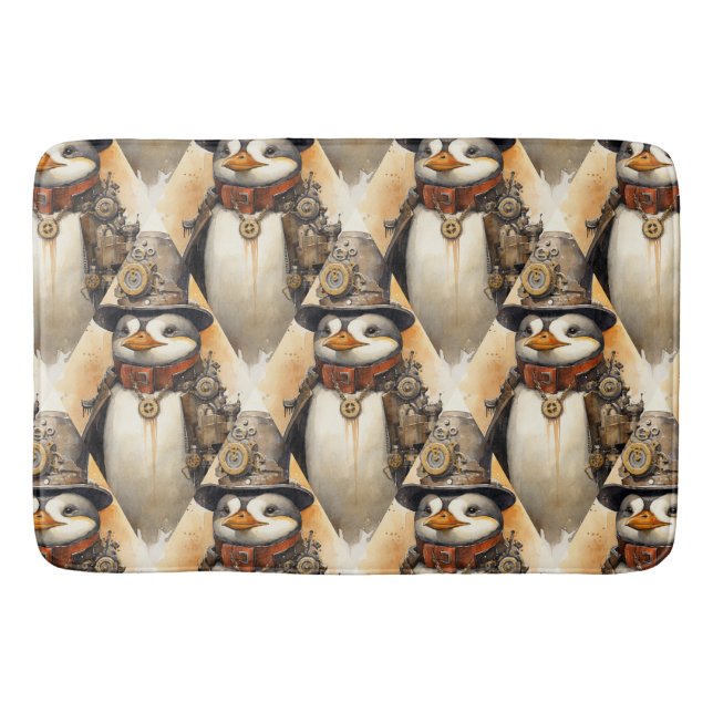 Tapis De Bain Pingouin à vapeur 1 Motif (Devant)