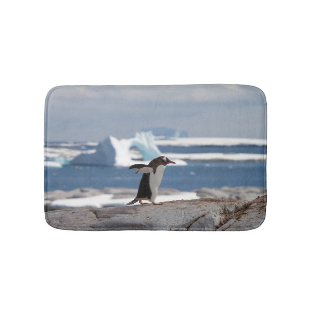 Tapis De Bain Pingouin devant une arche de glace (Devant)