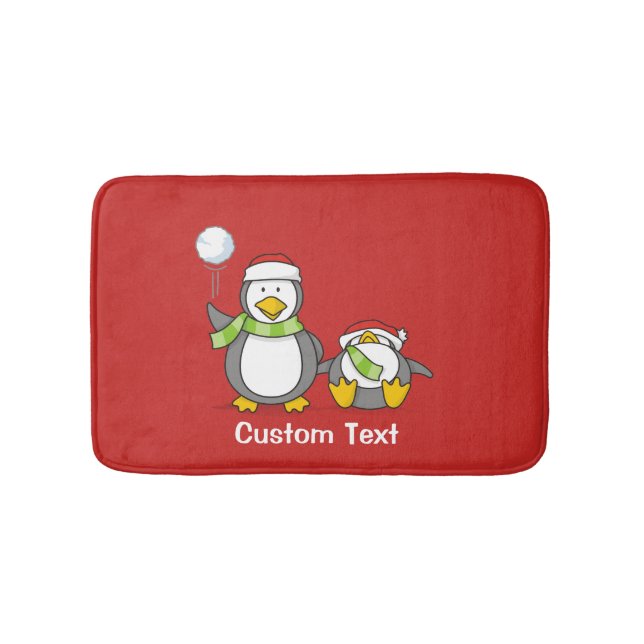 Tapis De Bain Pingouins de Noël (Devant)