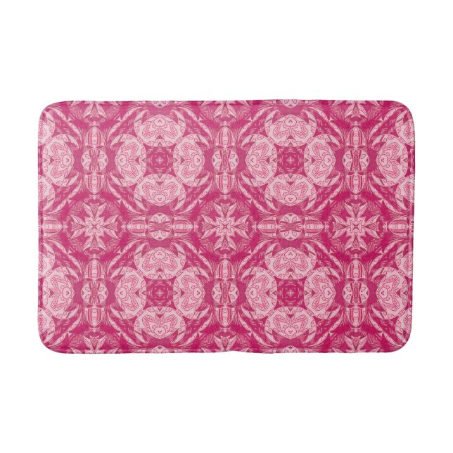 Tapis De Bain Pink Abstrait doux Motif Mandala (Devant)