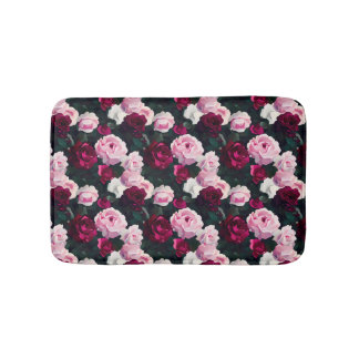 Tapis De Bain Pink and Red Painted Roses