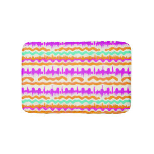 Tapis De Bain Pink City Urban Mural Graffiti Street Art Motif