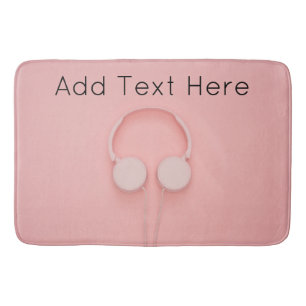 Tapis De Bain Pink Headphones with Wires