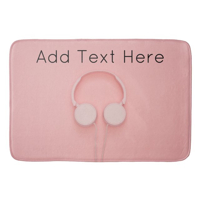 Tapis De Bain Pink Headphones with Wires (Devant)