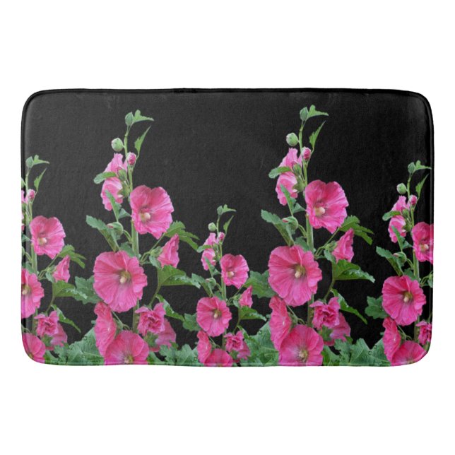 Tapis De Bain Pink Hollyhocks (Devant)