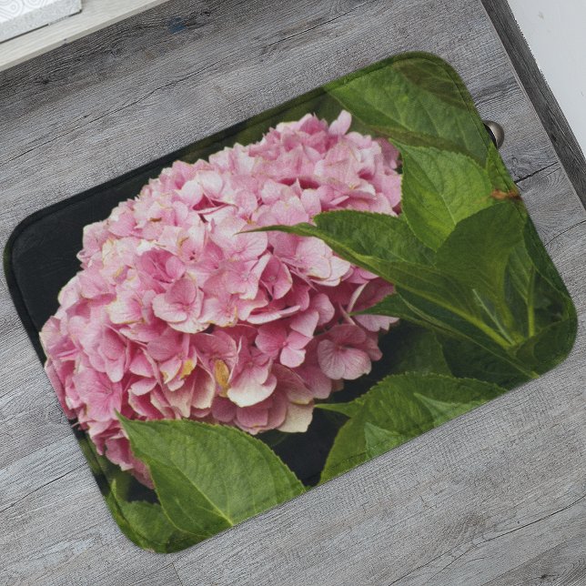 Tapis De Bain Pink Mophead Hydrangea Floral (In Situ)