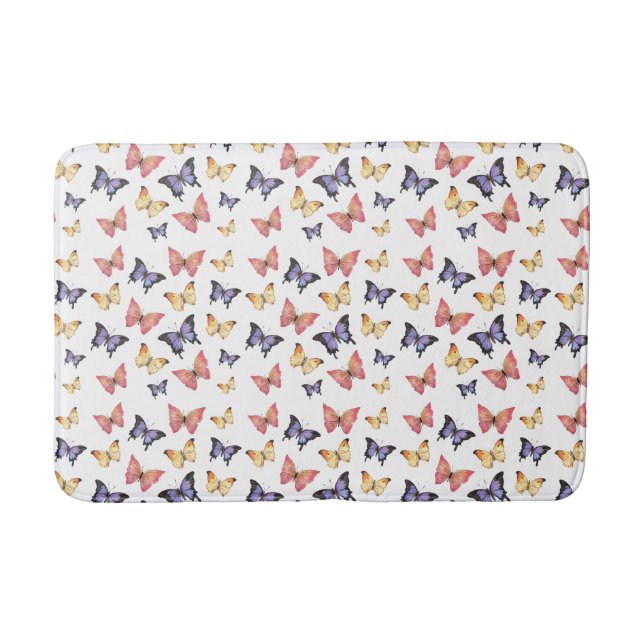 Tapis De Bain Pink Purple Butterflies (Devant)