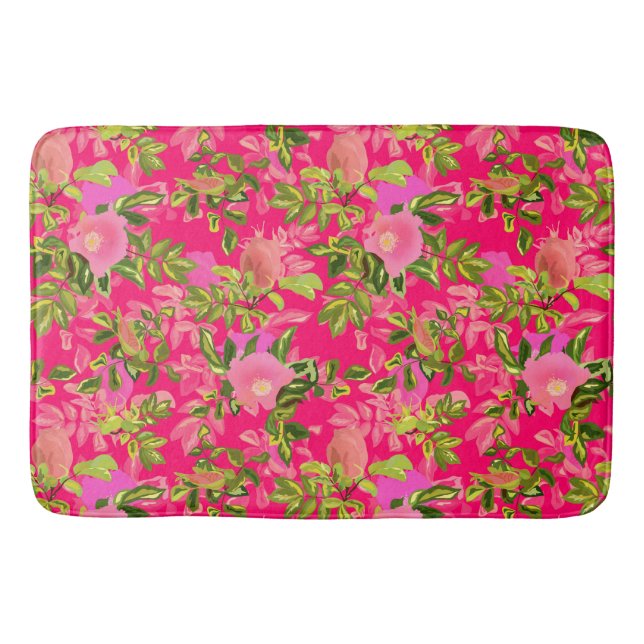 Tapis De Bain Pink rose hanche, rose rose sauvage hanche (Devant)