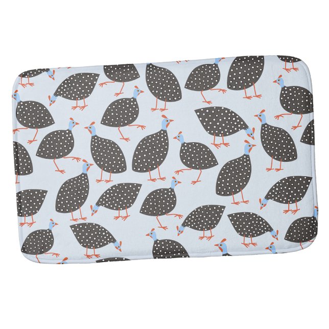 Tapis De Bain Pintade Motif de poulet mignon (Fun Guineafowl bath mat)