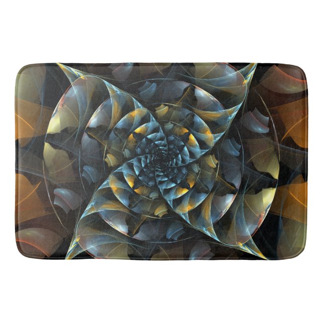 Tapis De Bain Pinwheel Art Abstrait (Devant)