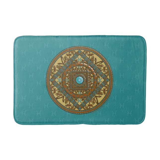 Tapis De Bain Pisces Mandala Bath Mat (Devant)