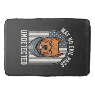 Tapis De Bain Pitbull Patriotique Chien de Garde