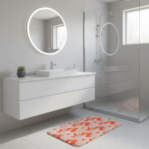 Tapis De Bain Pivoine florale dessinée à la main