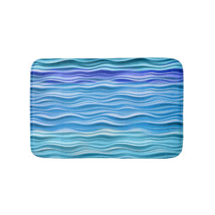Tapis De Bain PixDezines Vagues Aqua