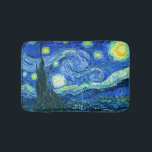 Tapis De Bain PixDezines van gogh étoile nuit/st. rémy<br><div class="desc">Le célèbre tableau de Van Gogh, "La nuit étoilée". Peint lors de son séjour à l'asile de Saint Rémy dans les années 1880, van Gogh dépeignait les collines ondulantes et les cyprès qu'il voyait depuis sa fenêtre. numériquement amélioré par PixDezines. Copyright © 2008-2016 PixDezines.com™ et PixDezines™ sur zazzle.com. Tous droits...</div>