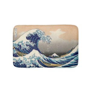 Tapis De Bain PixDezines Vintage Great Wave Hokusai 斎 の 葛’飾