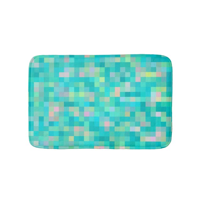 Tapis De Bain Pixel Art Multicolor Motif (Devant)