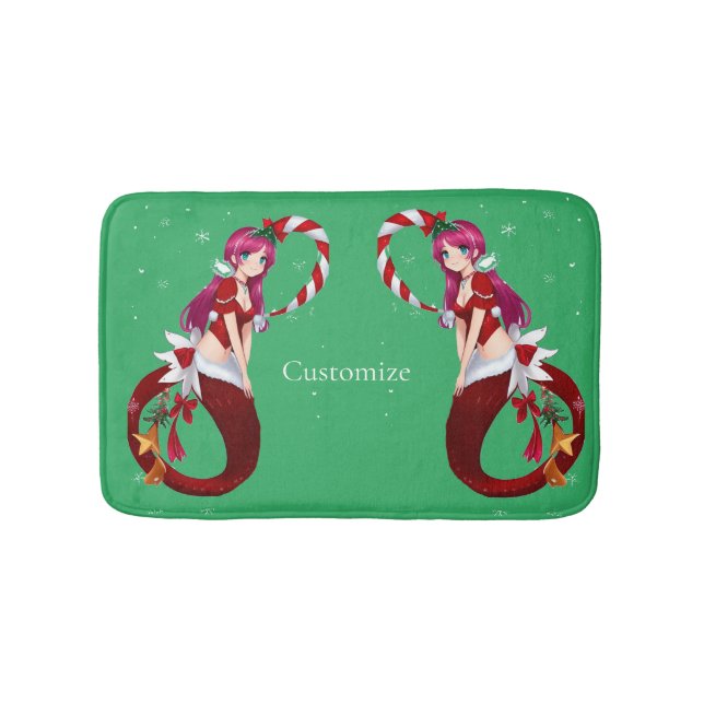 Tapis De Bain Pixie de Noël Mermaid Thunder_Cove (Devant)