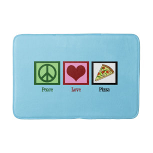 Tapis De Bain Pizza d'amour de paix