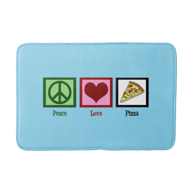 Tapis De Bain Pizza d'amour de paix (Devant)