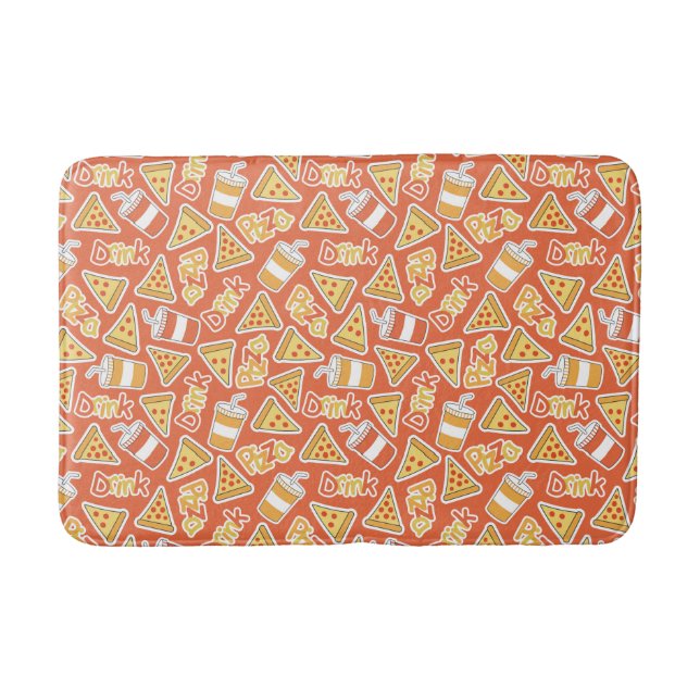 Tapis De Bain Pizza Motif nattes (Devant)