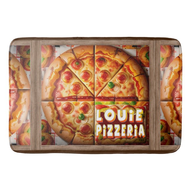 Tapis De Bain Pizza Pizzeria Design (Devant)