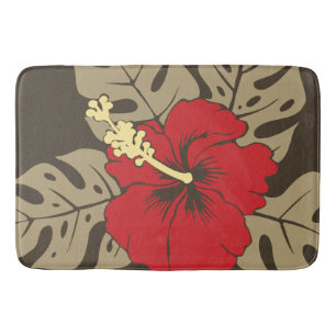 Tapis De Bain Plage Banzai Hawaïen Fleur d'Hibiscus