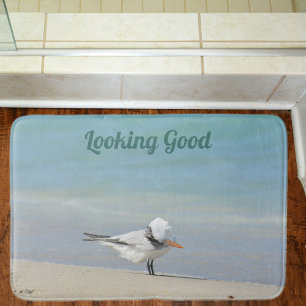 Tapis De Bain Plage côtière Funny Royal Tern Mouette