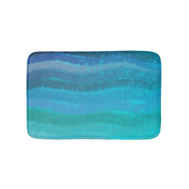 Tapis De Bain Plage Côtière Vagues Salées Sur Turquoise (Devant)