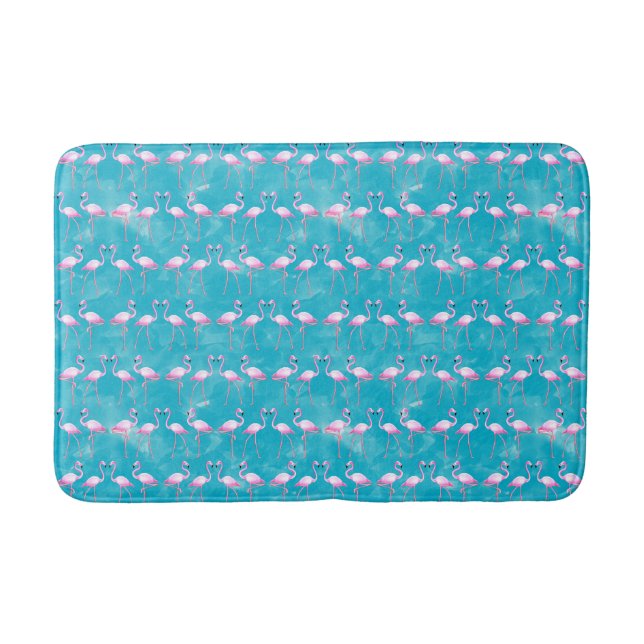 Tapis De Bain Plage de Flamants roses roses été (Devant)