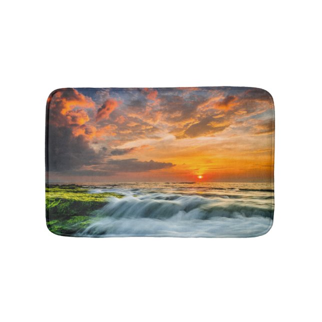 Tapis De Bain Plage de Manyar au lever de soleil (Devant)