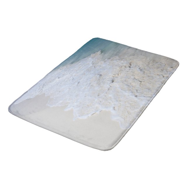 Tapis De Bain Plage de sable blanc rêve de mer des Caraïbes 1 (Angle)