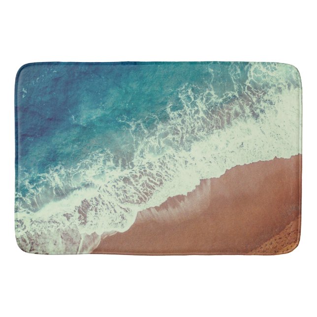 Tapis De Bain Plage d'eau de mer sable de plage (Devant)