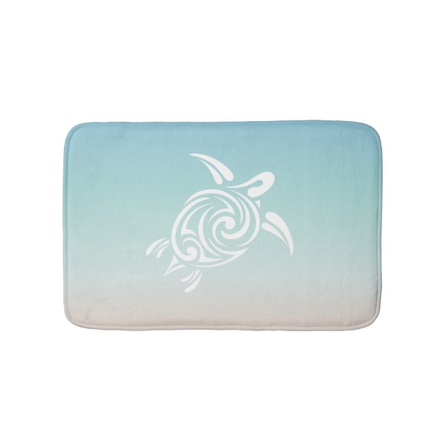 Tapis De Bain Plage des Tortues Blanches sur le thème (Devant)