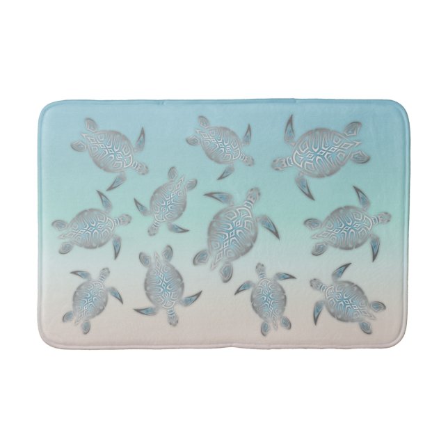 Tapis De Bain Plage des Tortues Marines Argentées (Devant)