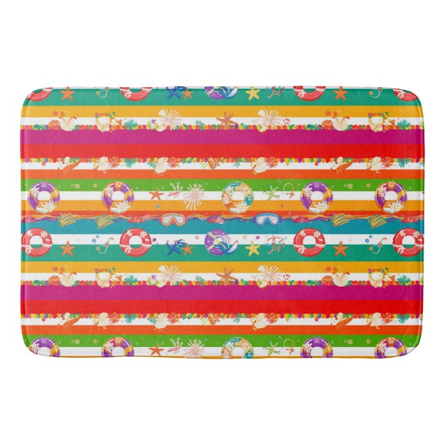 Tapis De Bain Plage d'été animée Design à thème (Devant)