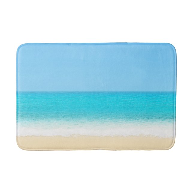 Tapis De Bain Plage d'été bleue (Devant)