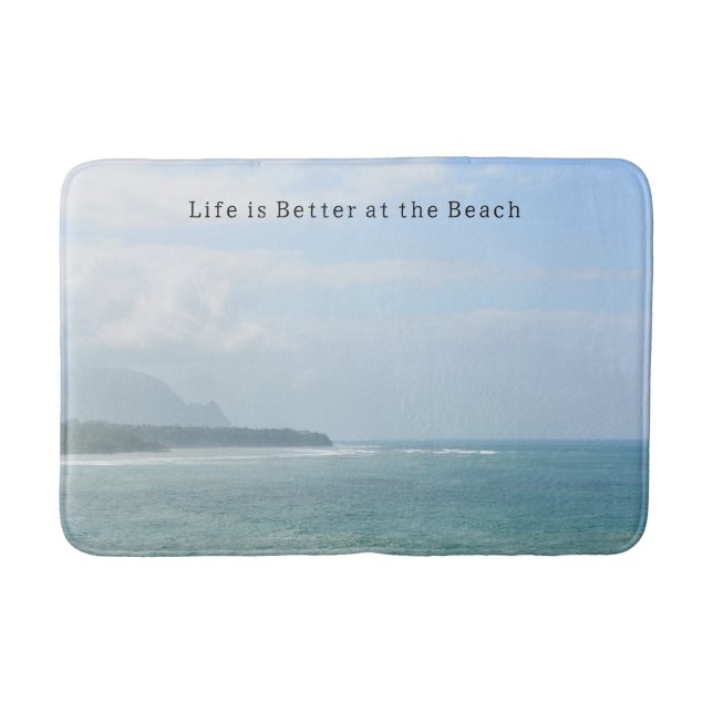 Tapis De Bain Plage océanique de Kauai (Devant)
