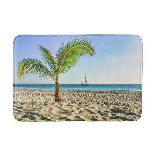 Tapis De Bain Plages tropicales Bateau, Palmier, Aruba