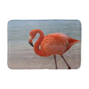 Tapis De Bain Plages tropicales Flamant rose des Caraïbes, Aru