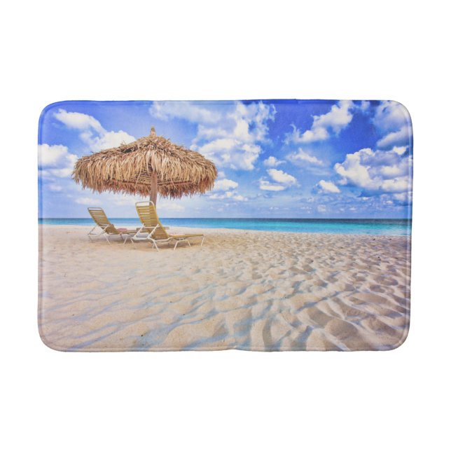 Tapis De Bain Plages tropicales | Plage de sable d'Aruba (Devant)