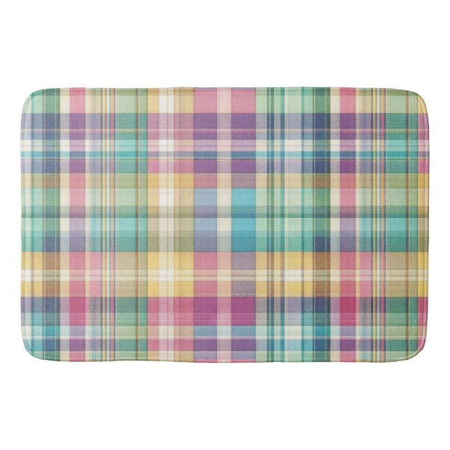 Tapis De Bain Plaid au printemps/Pâques/tartan (Devant)
