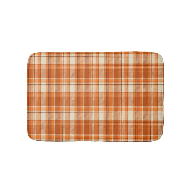 Tapis De Bain Plaid orange (Devant)