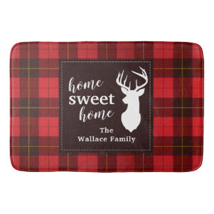 Tapis De Bain Plaid Sweet Home Wallace Tartan Personnalisé