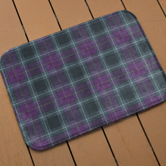 Tapis De Bain Plaid vert pourpre