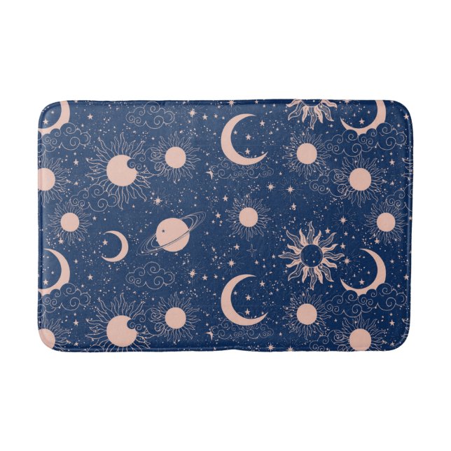 Tapis De Bain Planètes et étoiles Motif (Devant)