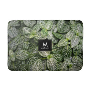 Tapis De Bain Plante en mosaïque Fittonia avec Feuilles variés