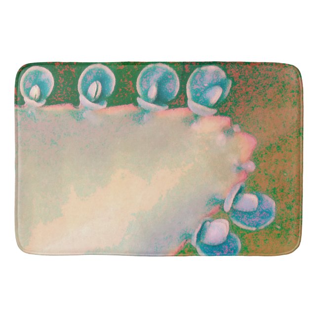 Tapis De Bain Plante Kalanchoe Abstraite (Devant)